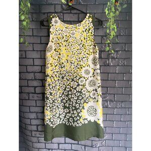 NWOT Red Valentino 100% Silk Sleeveless Green and Yellow Floral Sheath Dress 2